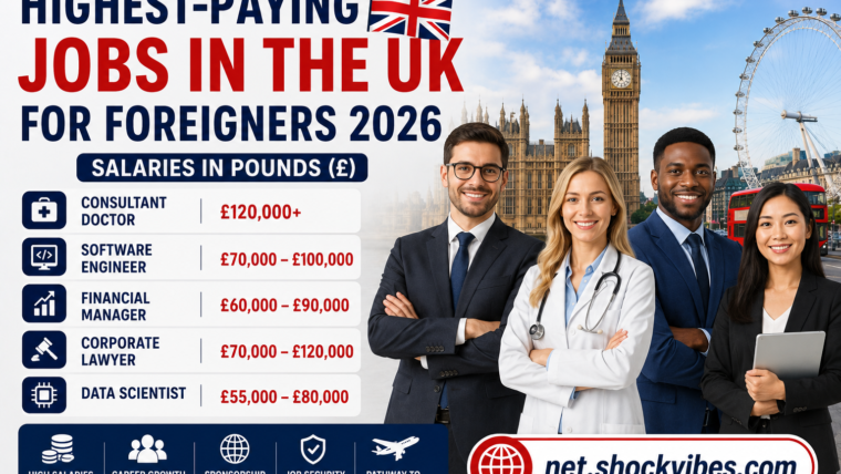 Highest-Paying Jobs In The UK For Foreigners 2026 (Salaries In Pounds)