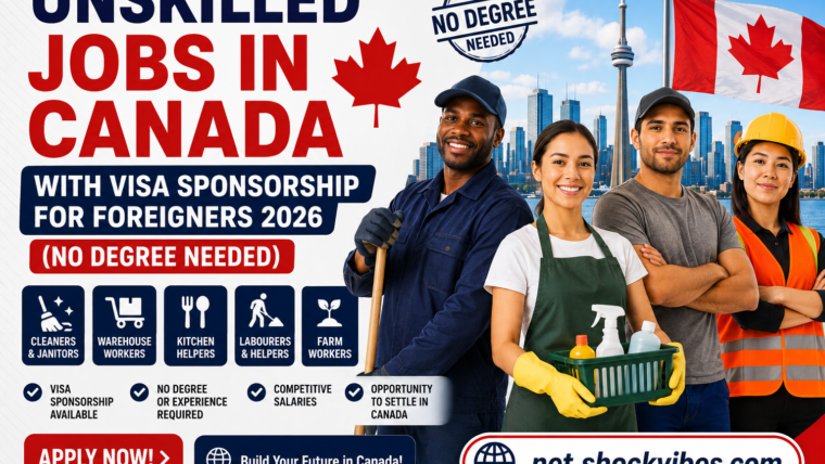 Unskilled Jobs In Canada With Visa Sponsorship For Foreigners 2026 (No Degree Needed)